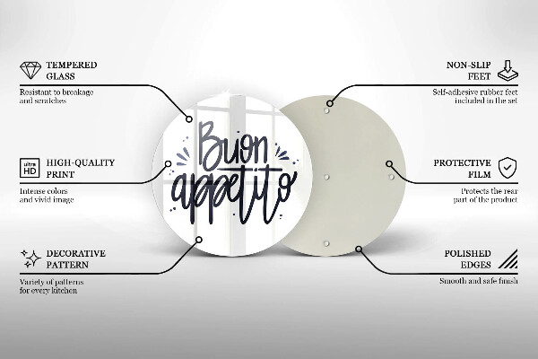 De vidrio templado Buon appetito