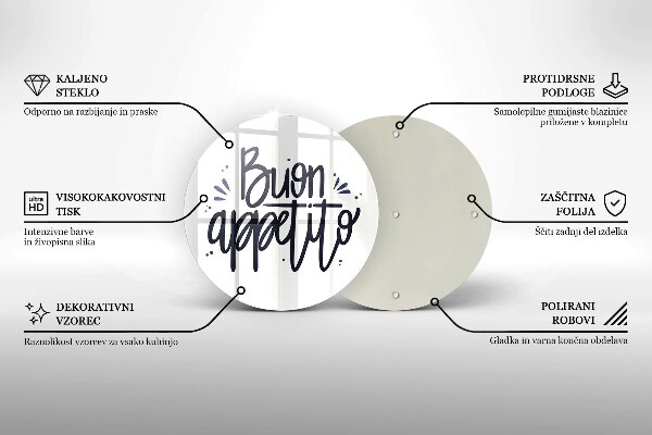 De vidrio templado Buon appetito