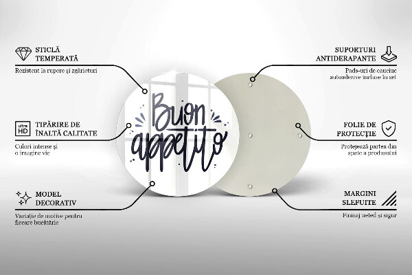 De vidrio templado Buon appetito