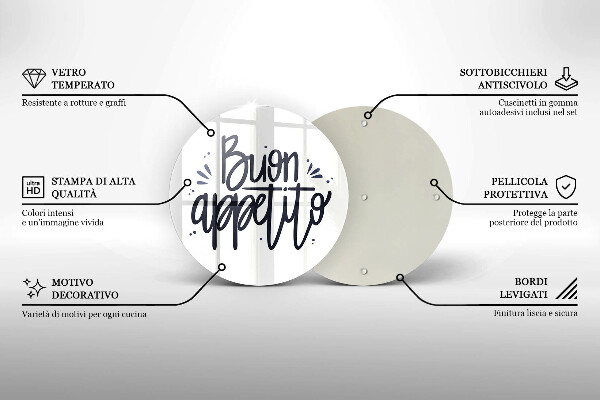 De vidrio templado Buon appetito