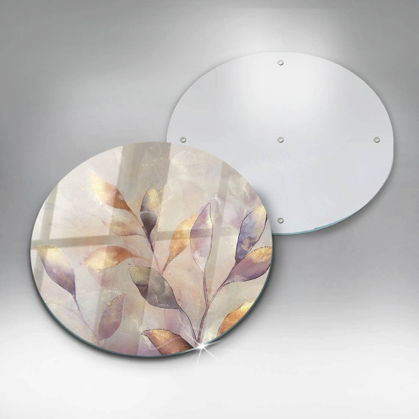 De vidrio templado Hojas boho pintadas