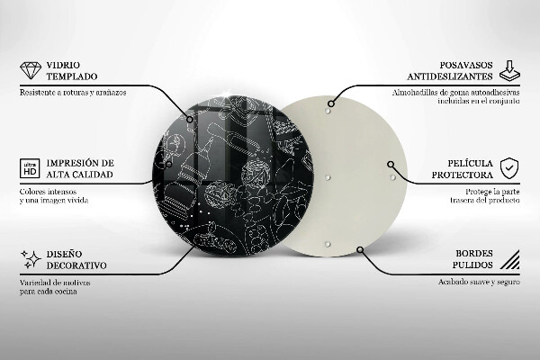 De vidrio templado Accesorios de cocina