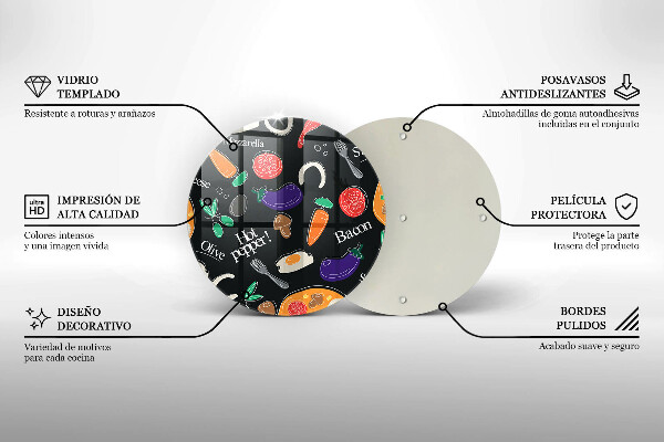 De vidrio templado Ilustración de comida