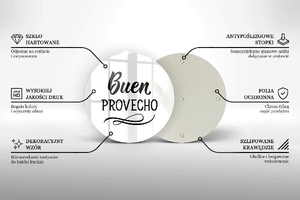 De vidrio templado Buen provecho