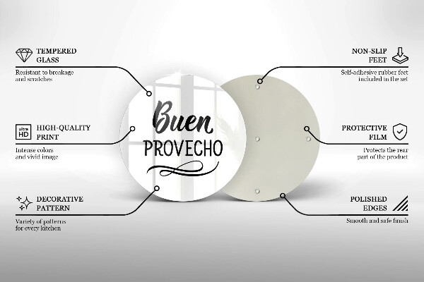 De vidrio templado Buen provecho