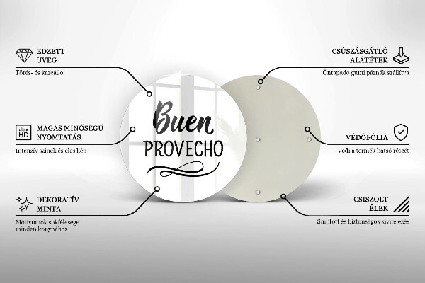 De vidrio templado Buen provecho