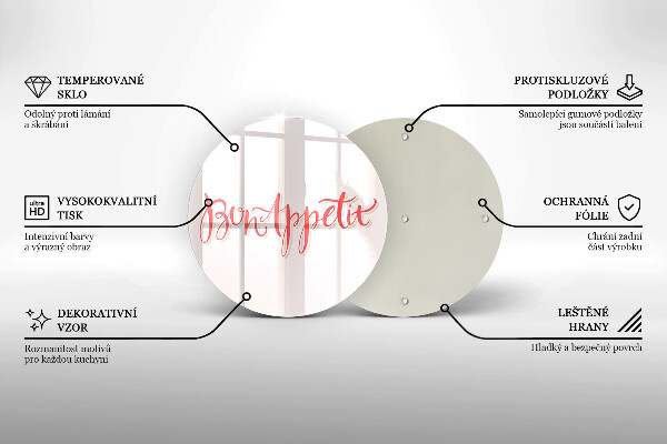 De vidrio templado Cartel de cocina bon appetit