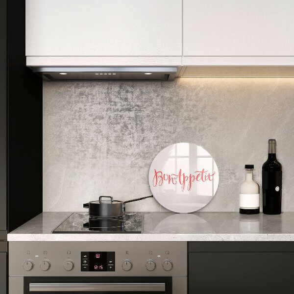 De vidrio templado Cartel de cocina bon appetit