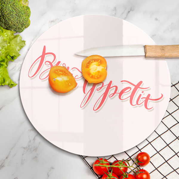 De vidrio templado Cartel de cocina bon appetit