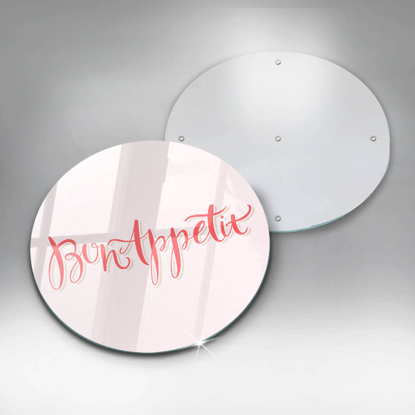De vidrio templado Cartel de cocina bon appetit