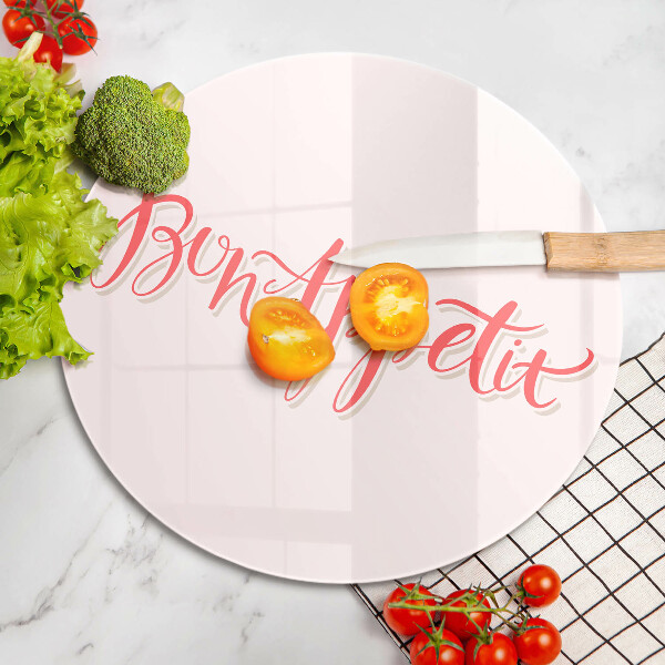 De vidrio templado Cartel de cocina bon appetit