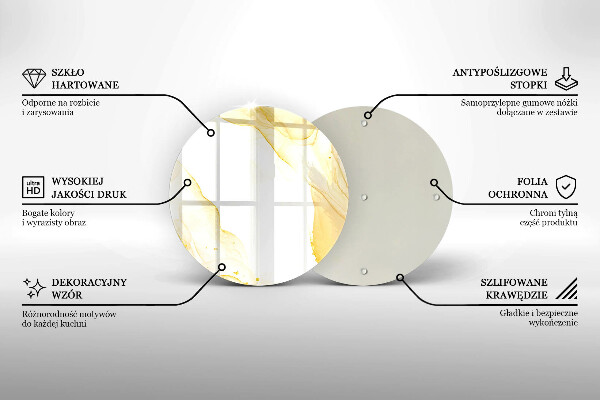 De vidrio templado Abstracción dorada