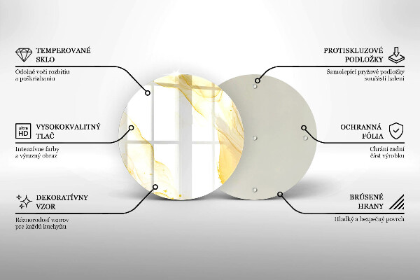 De vidrio templado Abstracción dorada