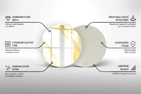 De vidrio templado Abstracción dorada