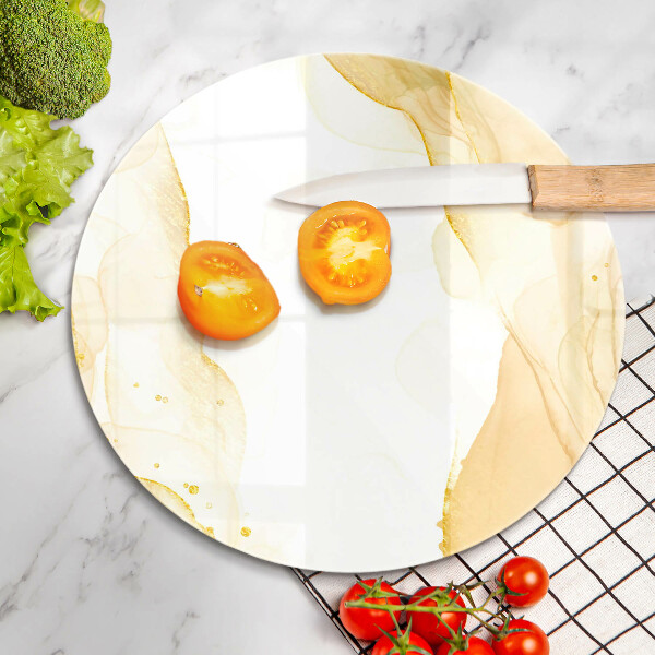 De vidrio templado Abstracción dorada