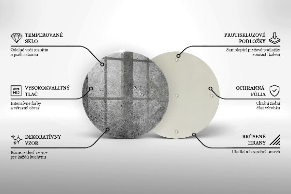 De vidrio templado Textura de piedra de hormigón