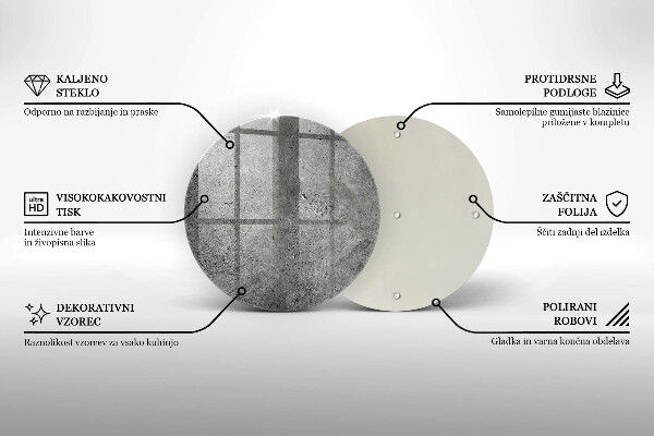 De vidrio templado Textura de piedra de hormigón