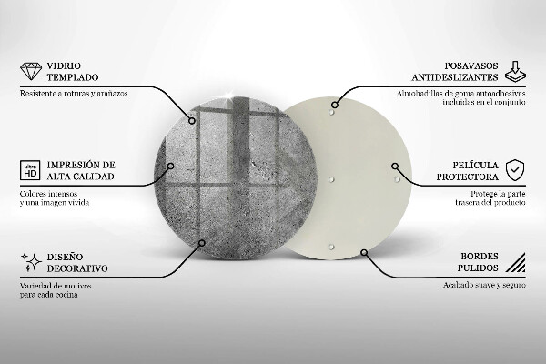 De vidrio templado Textura de piedra de hormigón