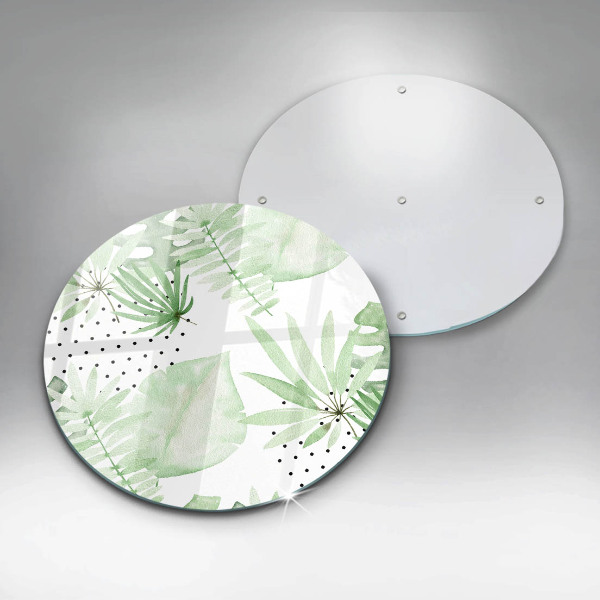 De vidrio templado Hojas de acuarela