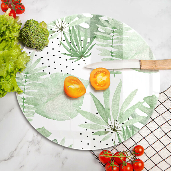 De vidrio templado Hojas de acuarela