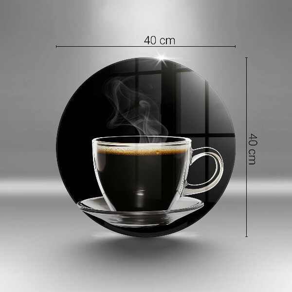 De vidrio templado Un vaso de café caliente