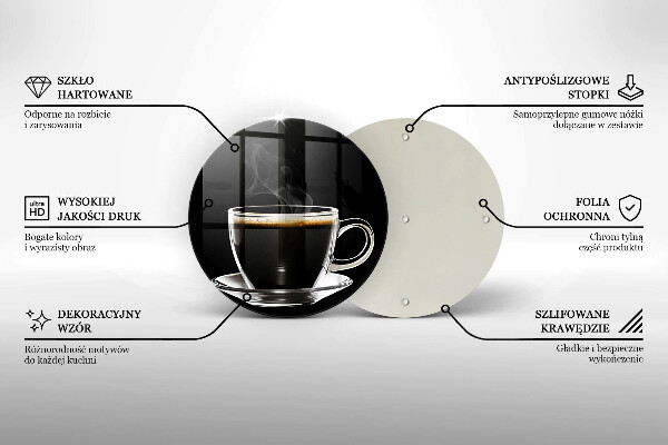 De vidrio templado Un vaso de café caliente