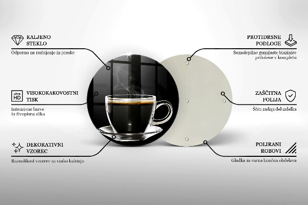 De vidrio templado Un vaso de café caliente