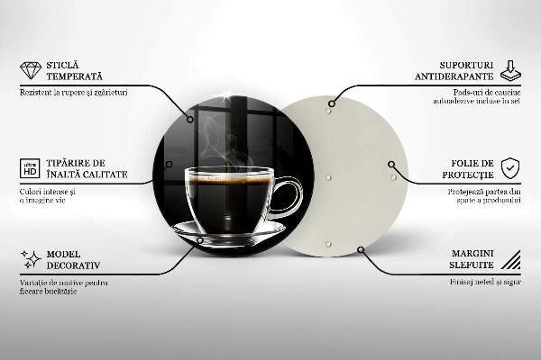 De vidrio templado Un vaso de café caliente