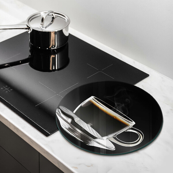 De vidrio templado Un vaso de café caliente