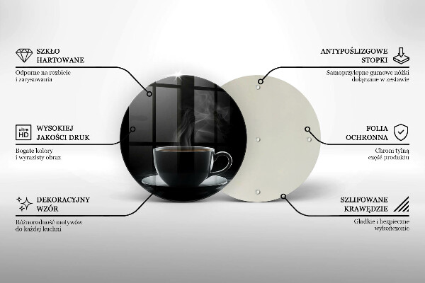 De vidrio templado Taza de café caliente