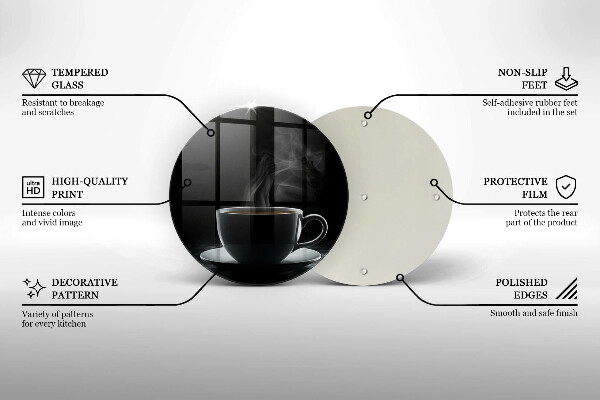 De vidrio templado Taza de café caliente