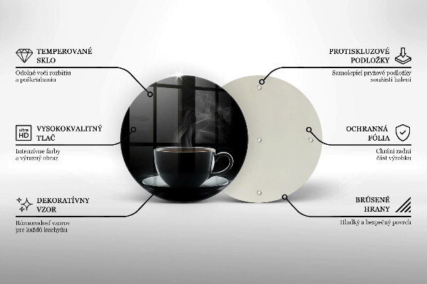 De vidrio templado Taza de café caliente