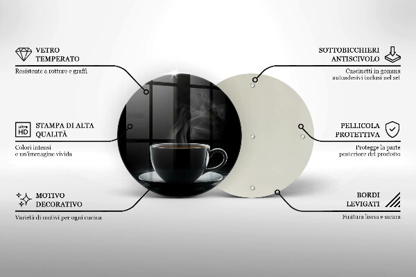 De vidrio templado Taza de café caliente