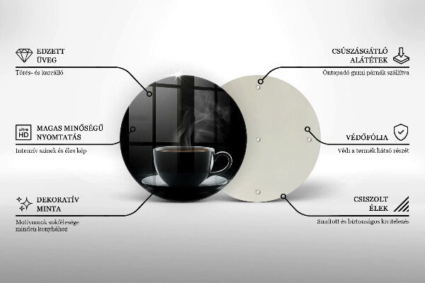 De vidrio templado Taza de café caliente