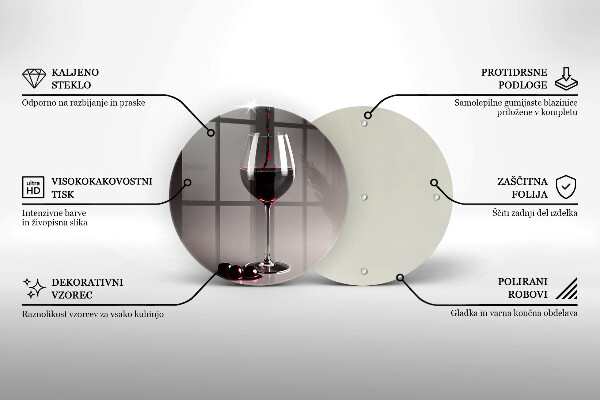 De vidrio templado Vidrio y uvas