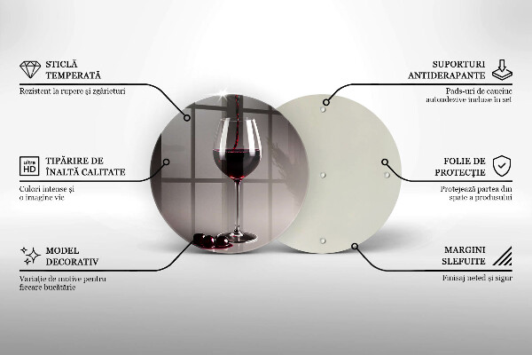 De vidrio templado Vidrio y uvas