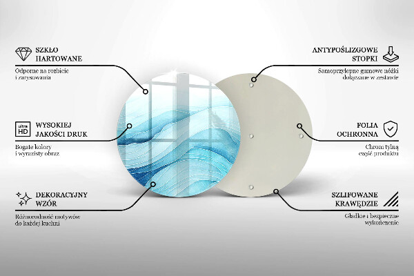 De vidrio templado Ondas abstractas