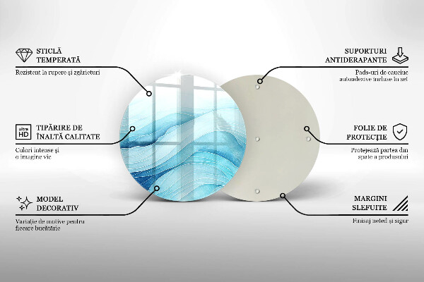 De vidrio templado Ondas abstractas