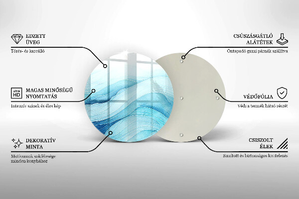 De vidrio templado Ondas abstractas