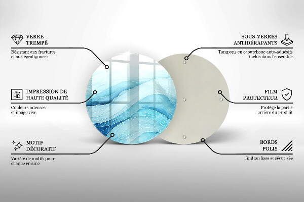 De vidrio templado Ondas abstractas