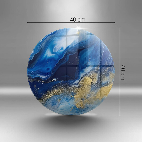 De vidrio templado Mármol azul y oro