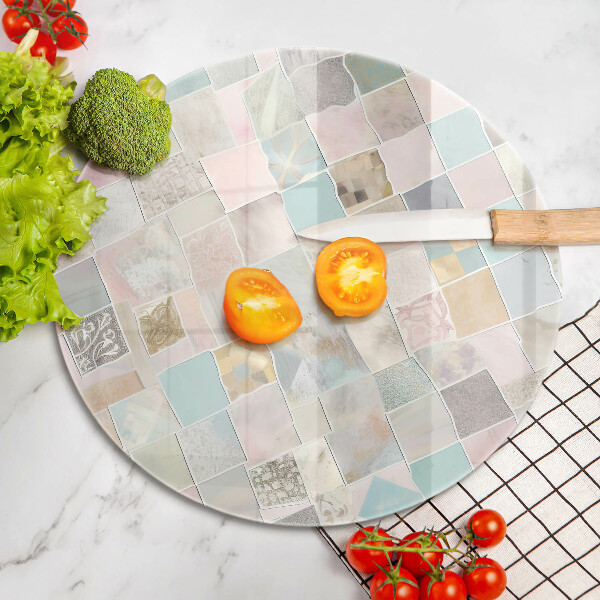 De vidrio templado Composición en colores pastel