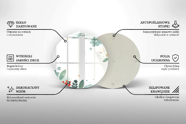 De vidrio templado Hojas de acuarela