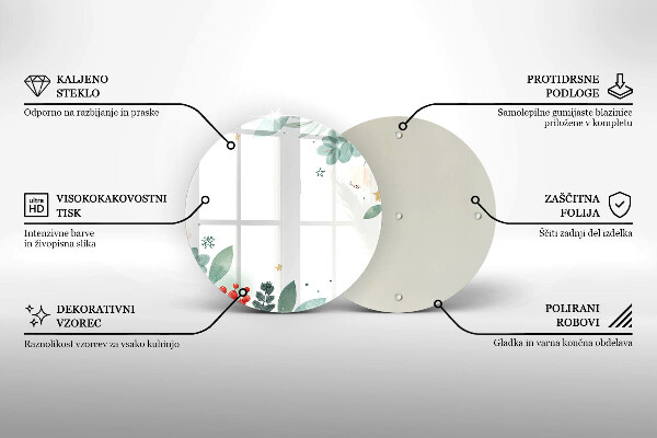 De vidrio templado Hojas de acuarela