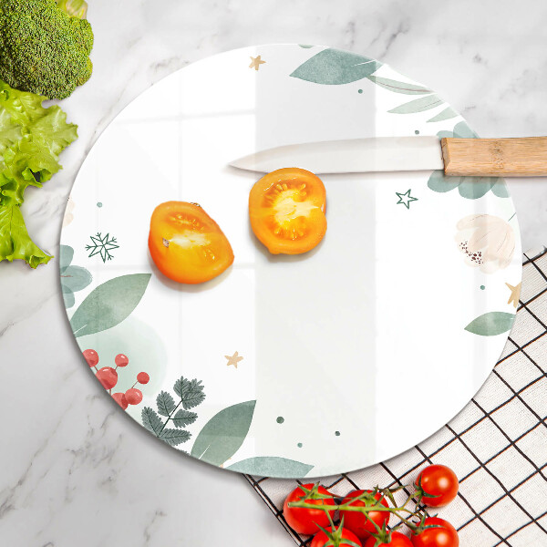 De vidrio templado Hojas de acuarela