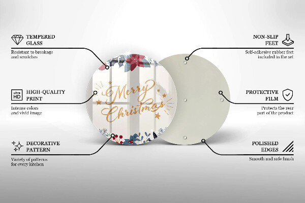 De vidrio templado Merry christmas