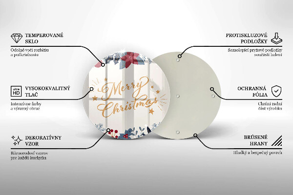 De vidrio templado Merry christmas