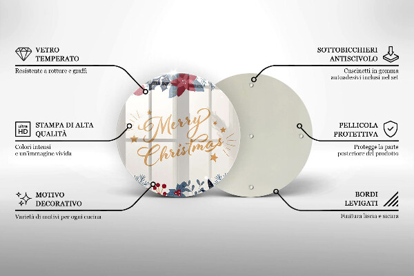 De vidrio templado Merry christmas