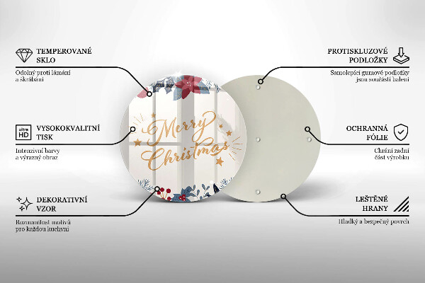 De vidrio templado Merry christmas