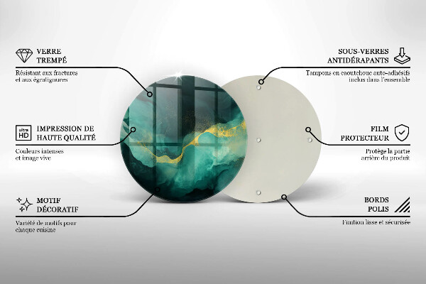 De vidrio templado Botella verde